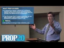 Rancho Cordova Mayor Ken Cooley reviews Proposition 20 -- Ken Cooley