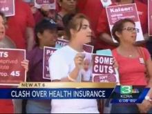 KCRA TV-3 Sacramento, CA - Rally to require health ins co's to justify rate hikes