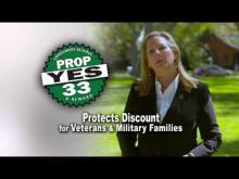 Proposition 33 Protects Military Families and Veterans -- YES Prop. 33