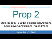 Proposition 2: Rainy Day Budget (California 2014 Midterm Election)