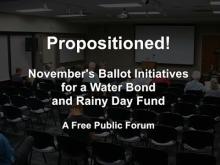 Propositioned! Nov. 2014 Ballot Initiatives - Water Bond and Rainy Day Fund